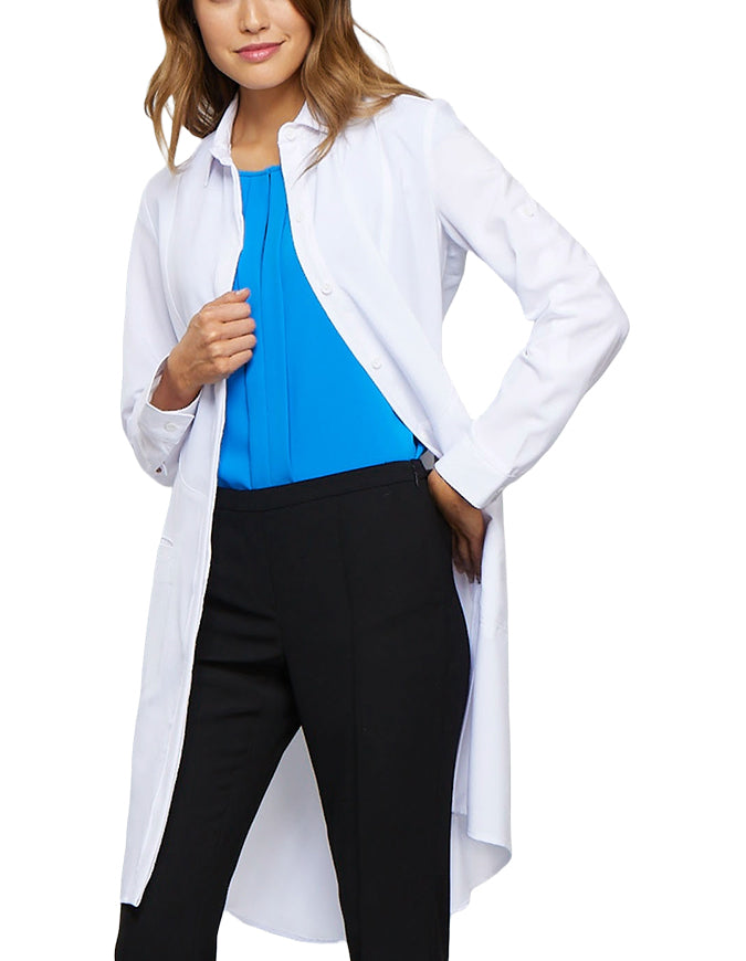 Certainty Infinity Women's 40 Inches Color Lab Coat - White