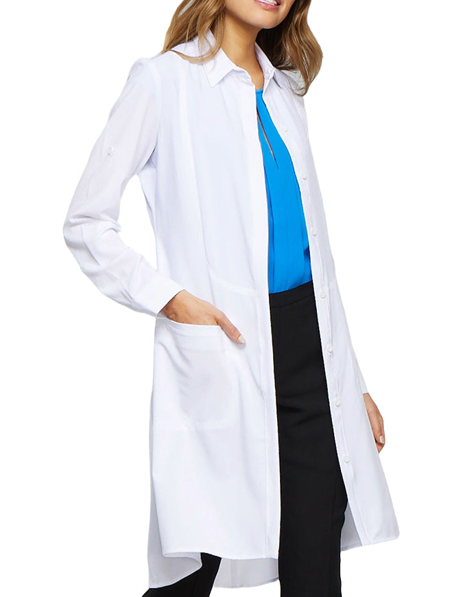 Certainty Infinity Women's 40 Inches Color Lab Coat - White