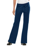 Cherokee WorkWear Women's Junior Flare Drawstring Petite Scrub Pants - Navy