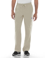 Cherokee Workwear Men's Drawstring Cargo Petite Scrub Pant - Khaki