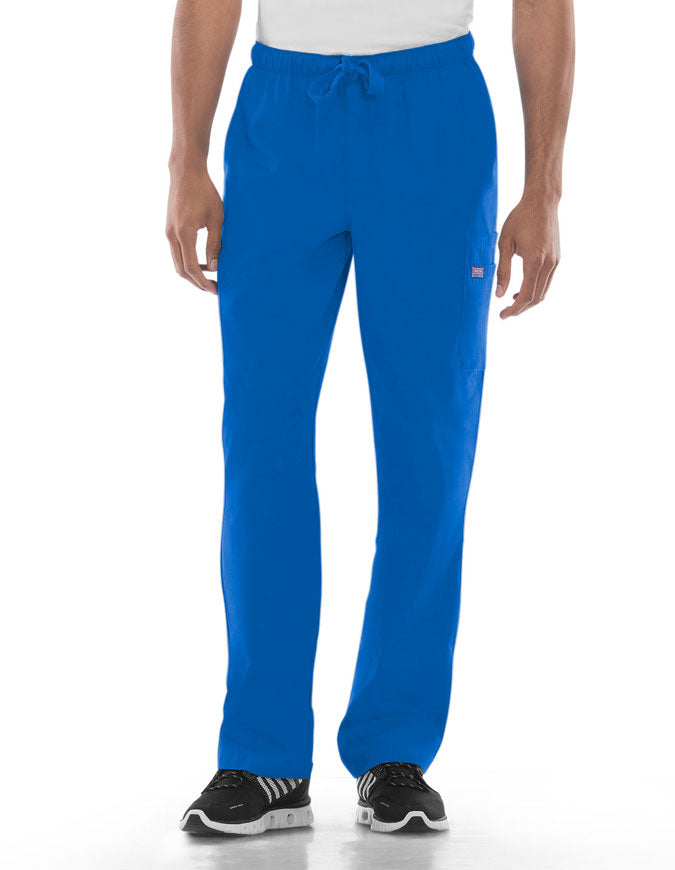 Cherokee Workwear Men's Drawstring Cargo Tall Scrub Pant royal