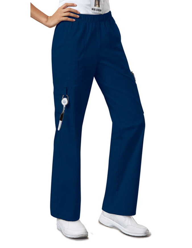 Cherokee WorkWear Women's Straight Leg Petite Scrub Navy