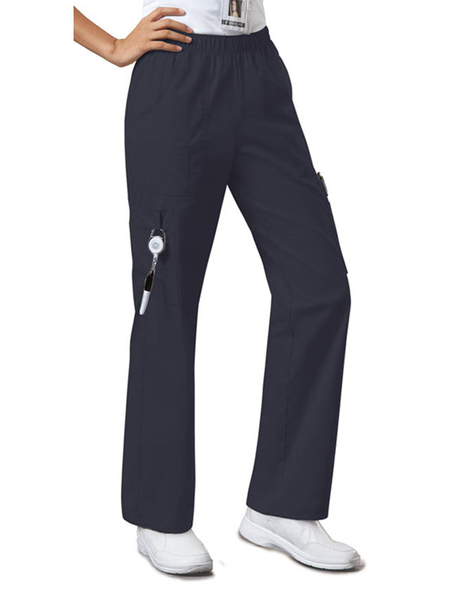 Cherokee WorkWear Women's Straight Leg Petite Scrub pewter