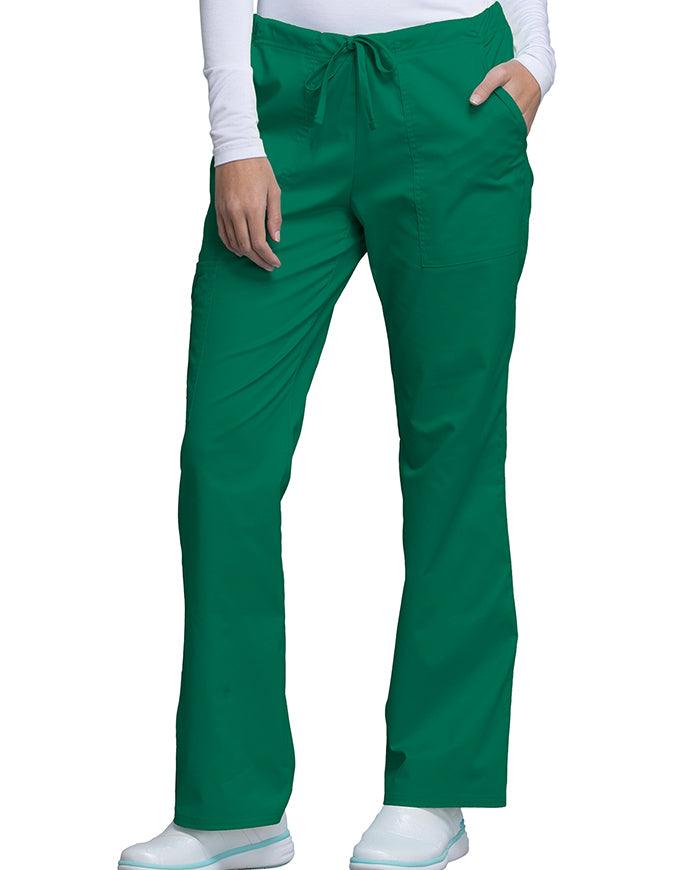 Cherokee Workwear Core Stretch Women Tall Cargo Scrub Pants - Hunter Green