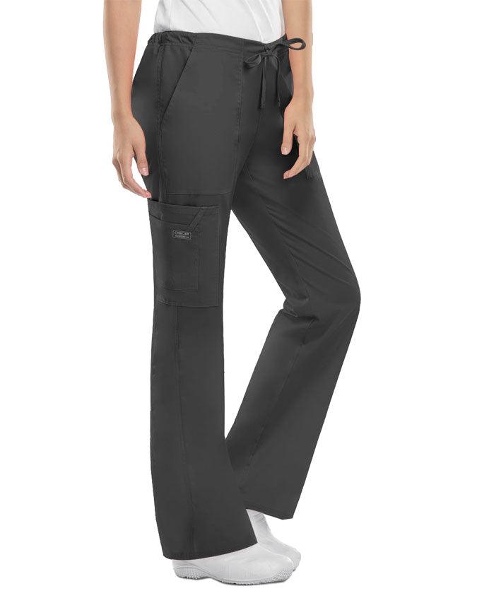 Cherokee Workwear Womens Petite Drawstring Pants - Black