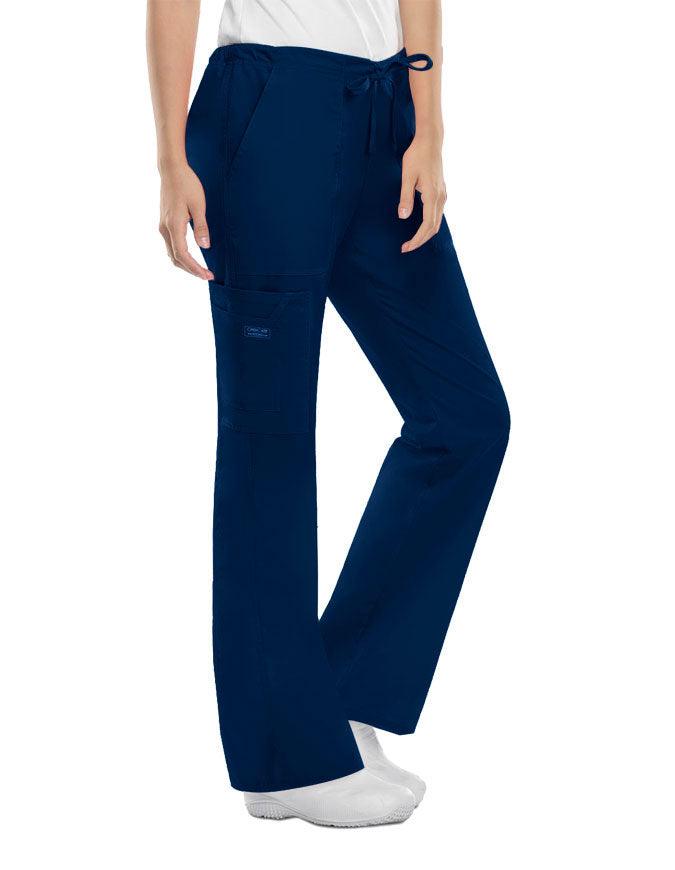 Cherokee Workwear Core Stretch Women Tall Cargo Scrub Pants - Navy