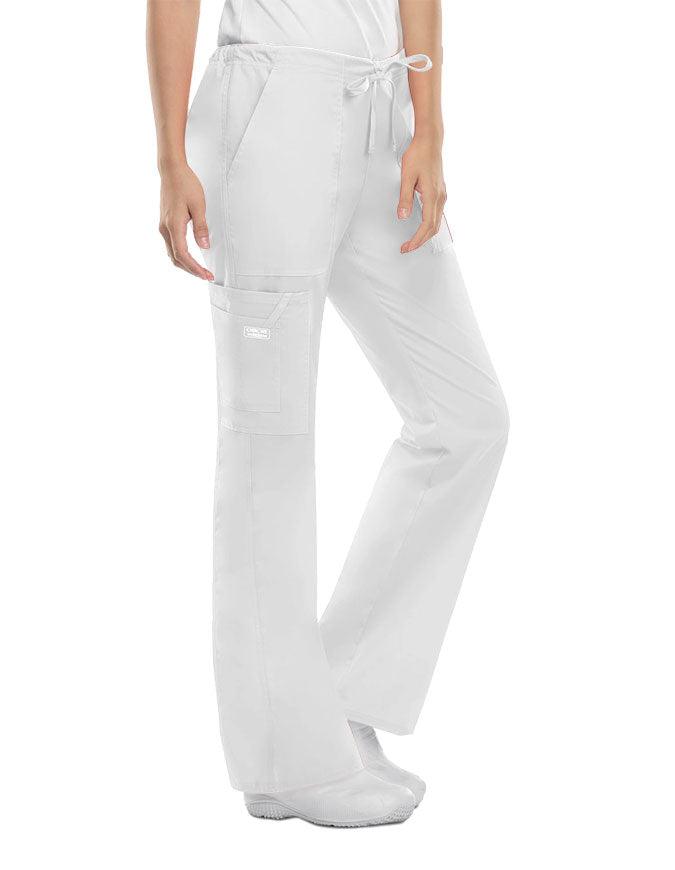 Cherokee Workwear Core Stretch Women Tall Cargo Scrub Pants - White