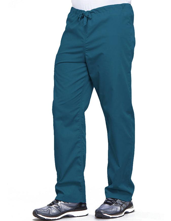 Cherokee Workwear Unisex Petite Drawstring Scrub Pants - Caribbean Blue