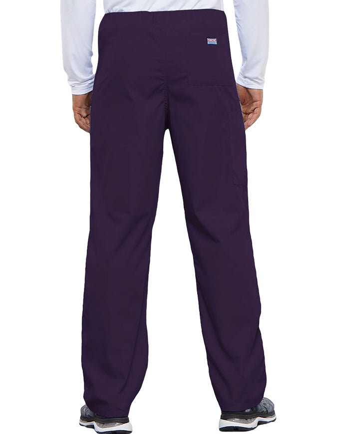 Cherokee Workwear 31 inch Unisex Drawstring Medical Scrub Pants - Eggplant