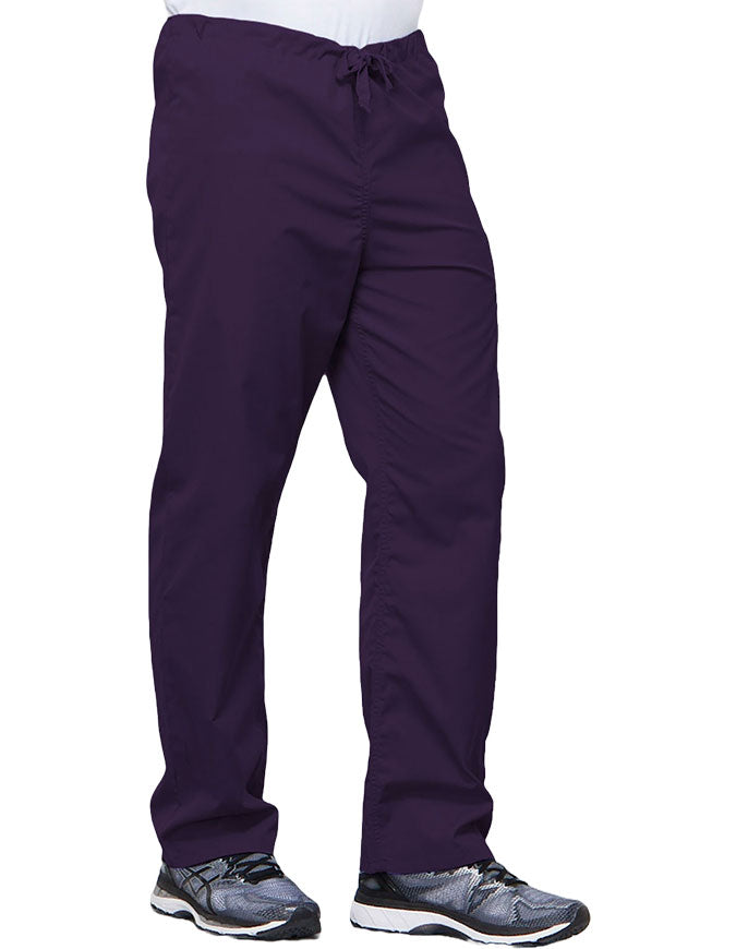 Cherokee Workwear 31 inch Unisex Drawstring Medical Scrub Pants - Eggplant