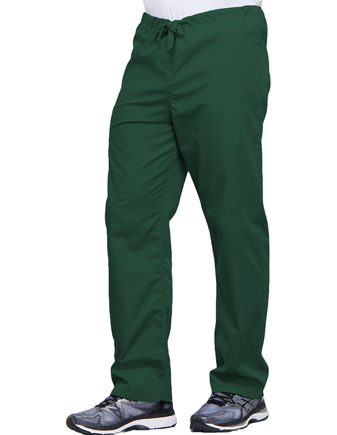 Cherokee Workwear Unisex Petite Drawstring Scrub Pants - Hunter Green