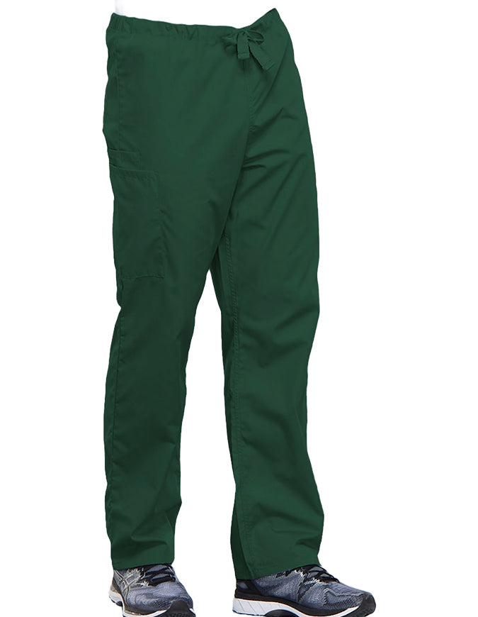 Cherokee Workwear Unisex Petite Drawstring Scrub Pants - Hunter Green