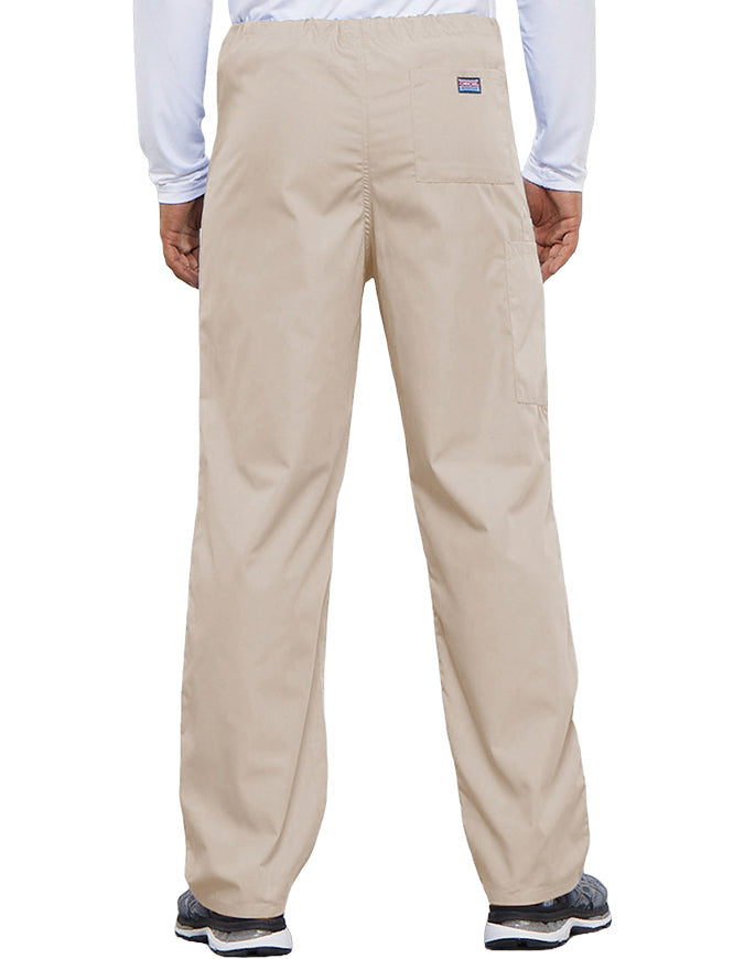 Cherokee Workwear Unisex Petite Drawstring Scrub Pants - Khaki