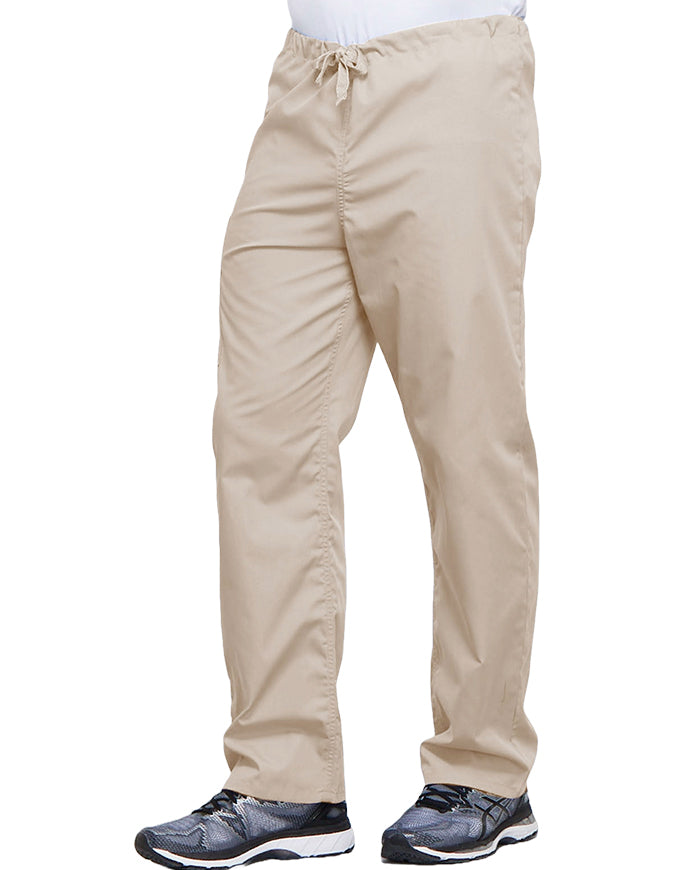 Cherokee Workwear Unisex Petite Drawstring Scrub Pants - Khaki