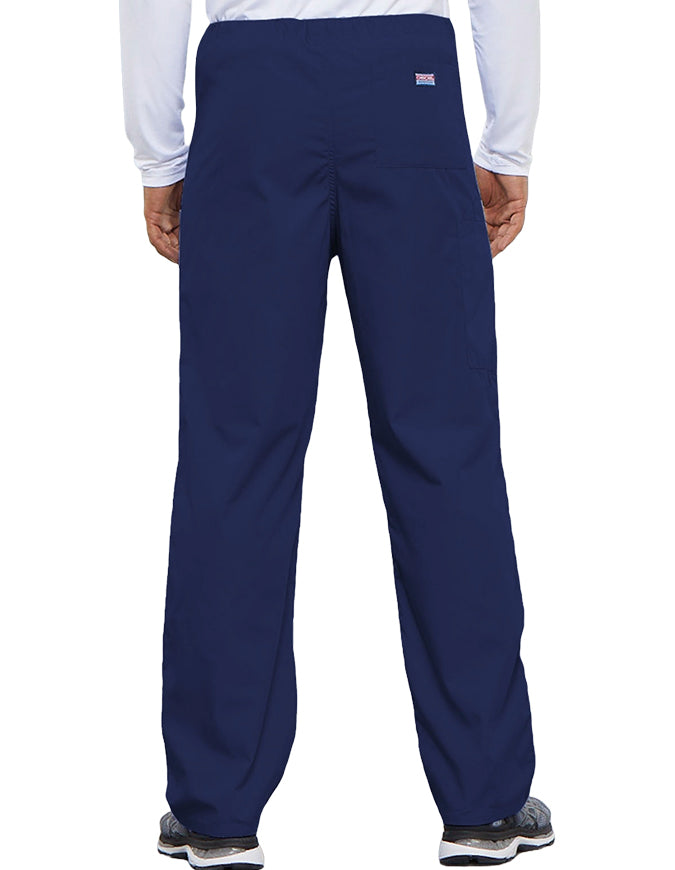 Cherokee Workwear Unisex Petite Drawstring Scrub Pants - Navy