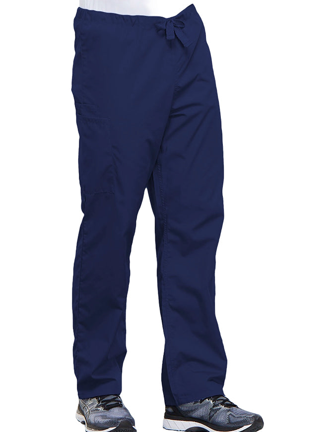 Cherokee Workwear Unisex Petite Drawstring Scrub Pants - Navy