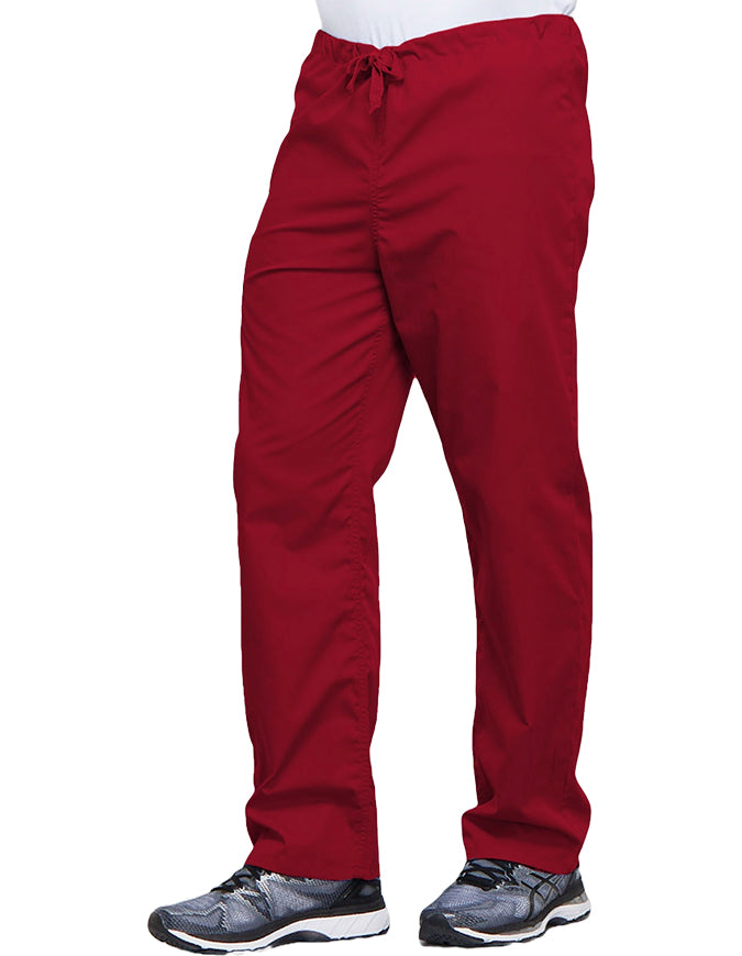 Cherokee Workwear Unisex Petite Drawstring Scrub Pants - Red