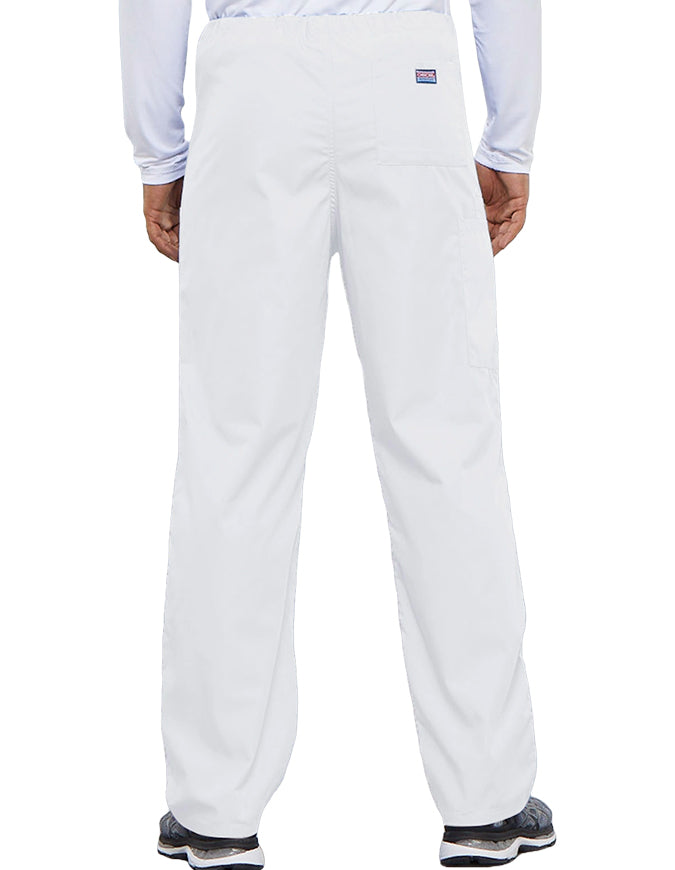 Cherokee Workwear Unisex Tall Drawstring Medical Scrub Pants - White