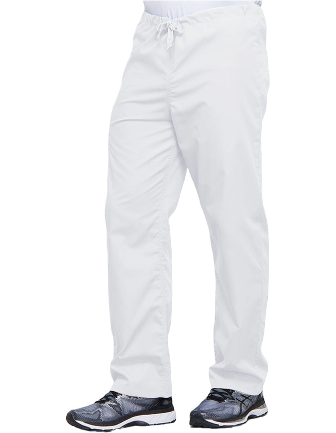 Cherokee Workwear Unisex Petite Drawstring Scrub Pants - White