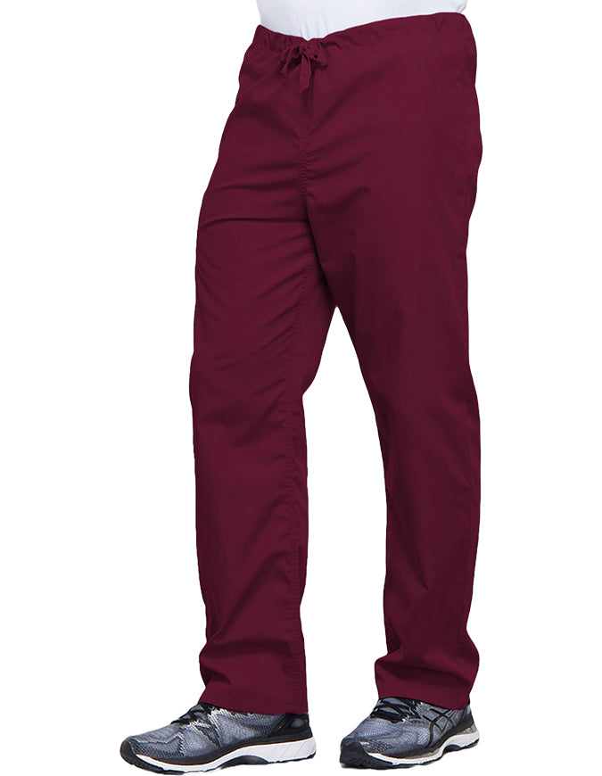 Cherokee Workwear Unisex Tall Drawstring Medical Scrub Pants - Wine