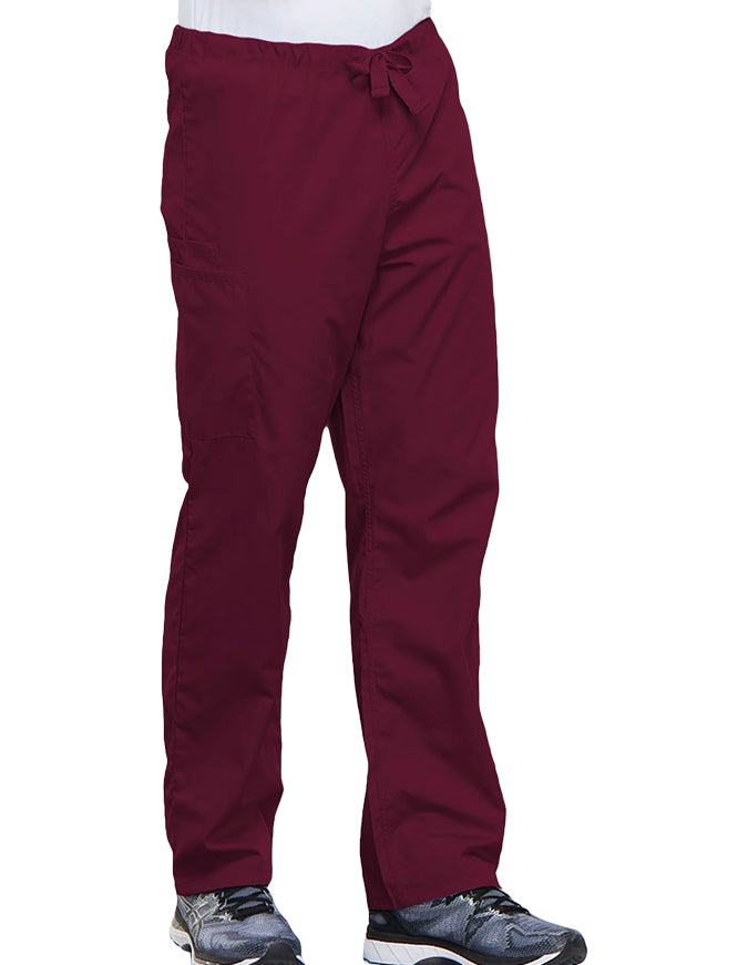 Cherokee Workwear Unisex Tall Drawstring Medical Scrub Pants - Wine