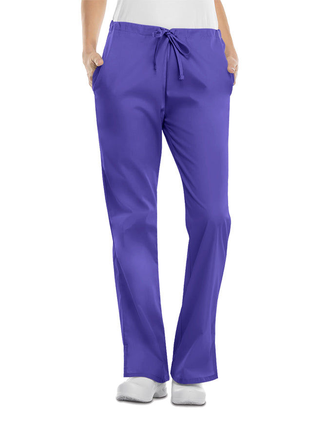 Cherokee Workwear Womens Petite Three Pocket Pants Grape