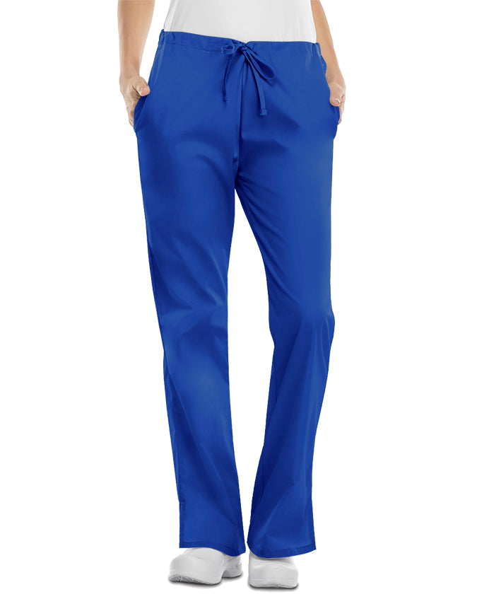 Cherokee Workwear Women Tall Low Rise Scrub Pants Galaxy Blue