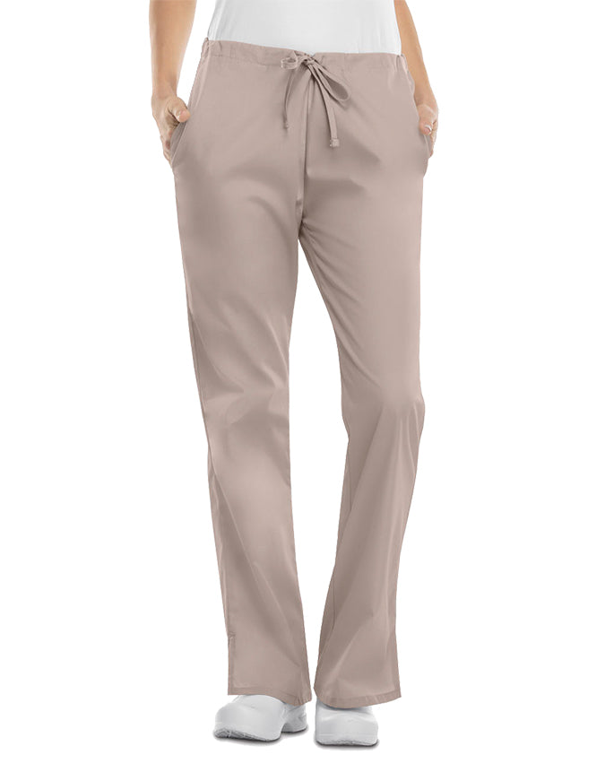 Cherokee Workwear Women Tall Low Rise Scrub Pants Khaki