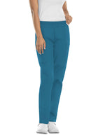 Cherokee Workwear Women Four Pocket Petite Pants - Caribbean Blue