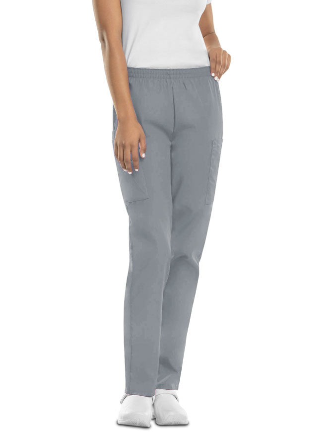 Cherokee Workwear Women Four Pocket Petite Pants - Grey