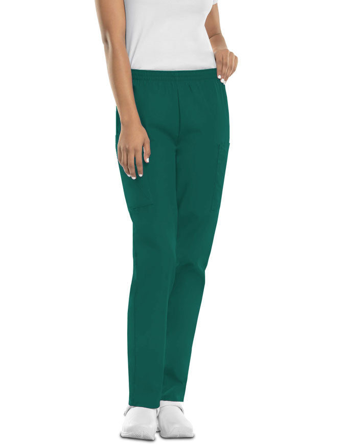 Cherokee Workwear Women Four Pocket Petite Pants - Hunter Green