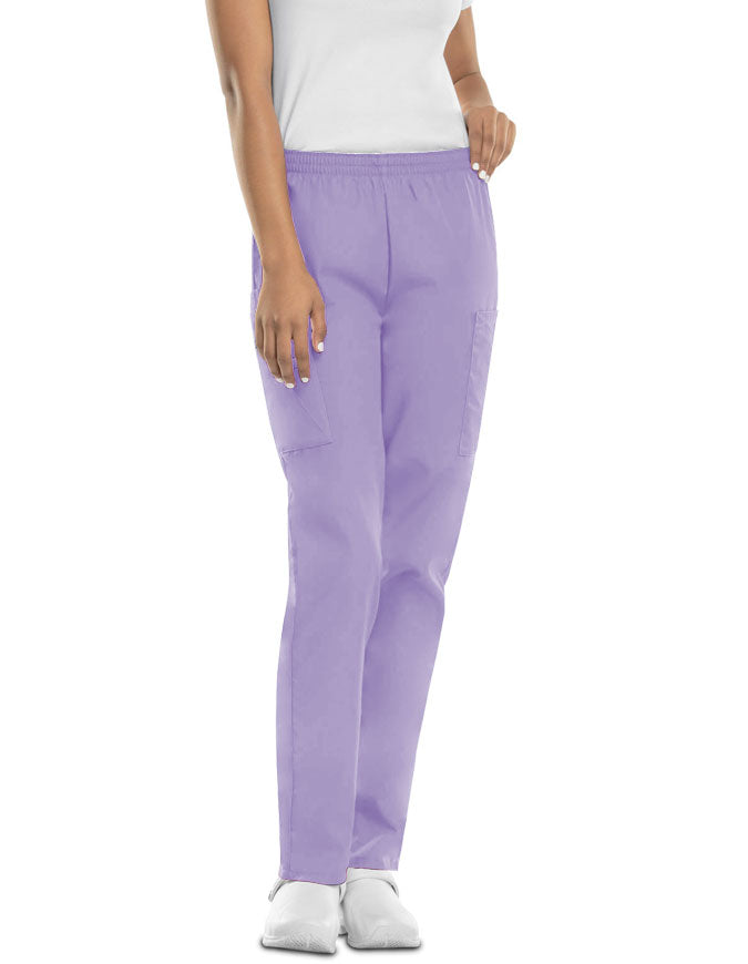 Cherokee Workwear Womens Two Pocket Utility Cargo Scrub Pants - Orchid