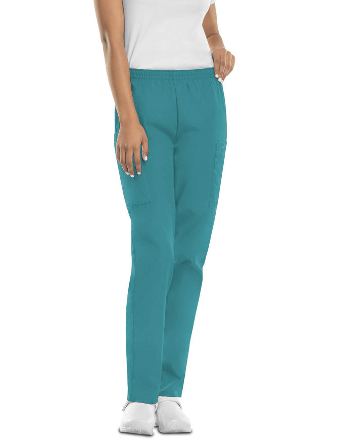 Cherokee Workwear Womens Four Pocket Tall Pants - Teal Blue