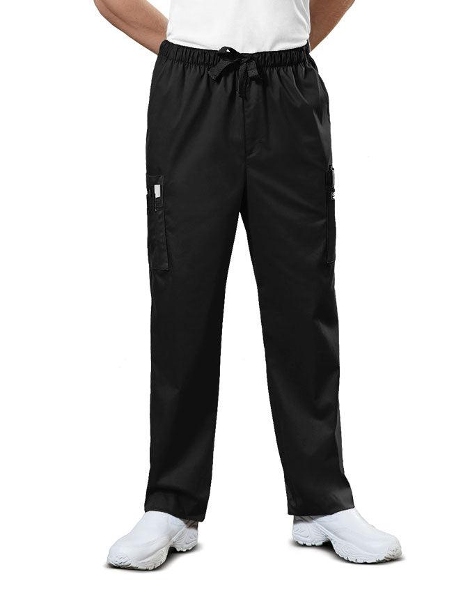 Cherokee WorkWear Men Natural Rise Drawstring Pants Black