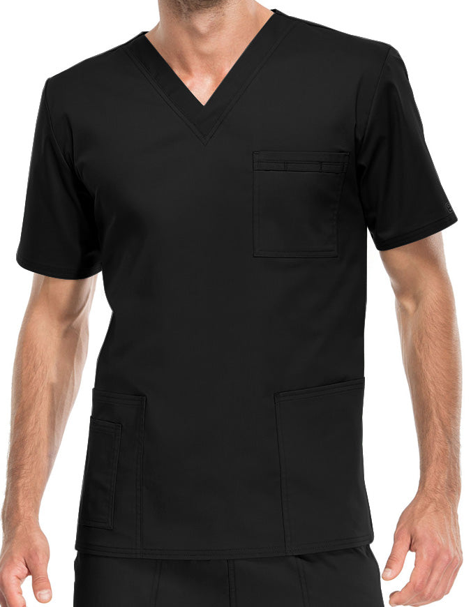 Cherokee Workwear Unisex V-Neck Nurses Scrub Top - Black