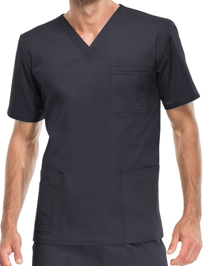 Cherokee Workwear Unisex V-Neck Nurses Scrub Top - Pewter