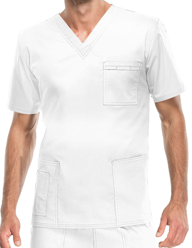 Cherokee Workwear Unisex V-Neck Nurses Scrub Top - White