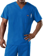 Cherokee Workwear Men's Chest Pocket V-Neck Scrub Top Royal