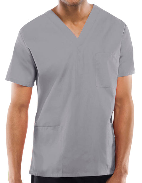 Cherokee Workwear Unisex Three Pocket Scrub Top - Grey