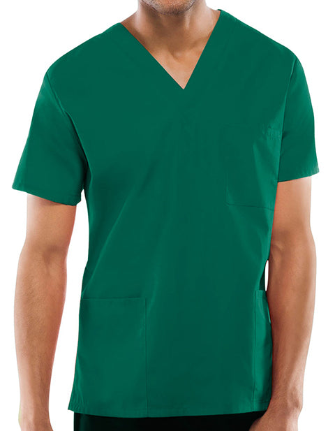 Cherokee Workwear Unisex Three Pocket Scrub Top - Hunter