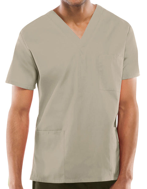 Cherokee Workwear Unisex Three Pocket Scrub Top - Khaki