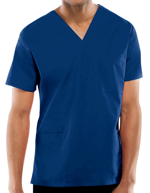 Cherokee Workwear Unisex Three Pocket Scrub Top - Navy