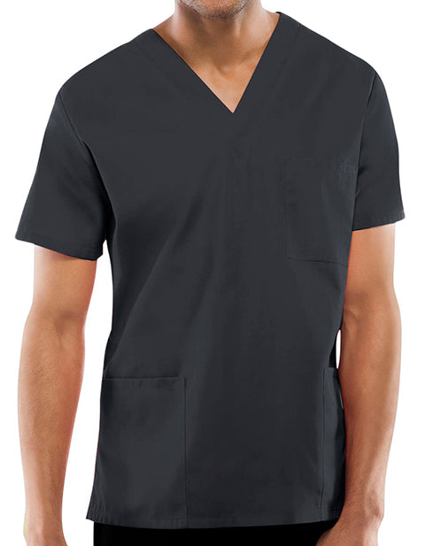 Cherokee Workwear Unisex Three Pocket Scrub Top - Pewter