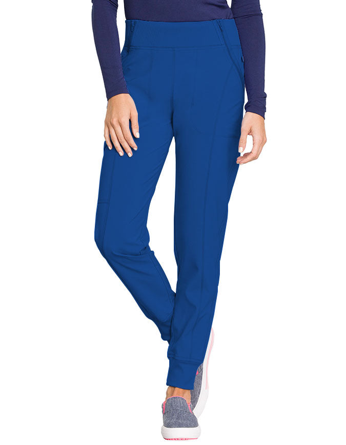 Cherokee Infinity Women's Knit Waistband Mid Rise Tapered Leg Jogger  - Royal