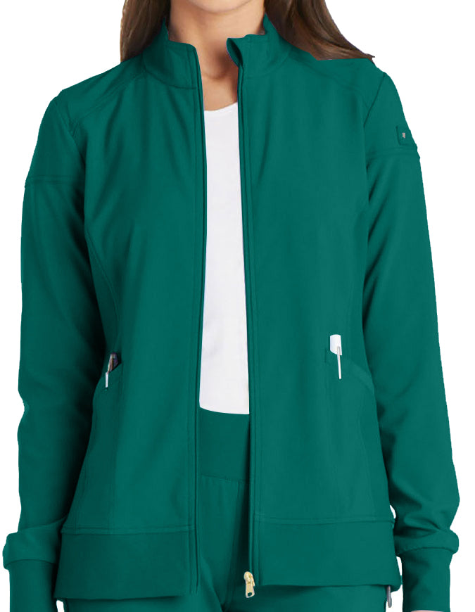 Cherokee iFlex Women's Zip Front Jacket - Hunter Green