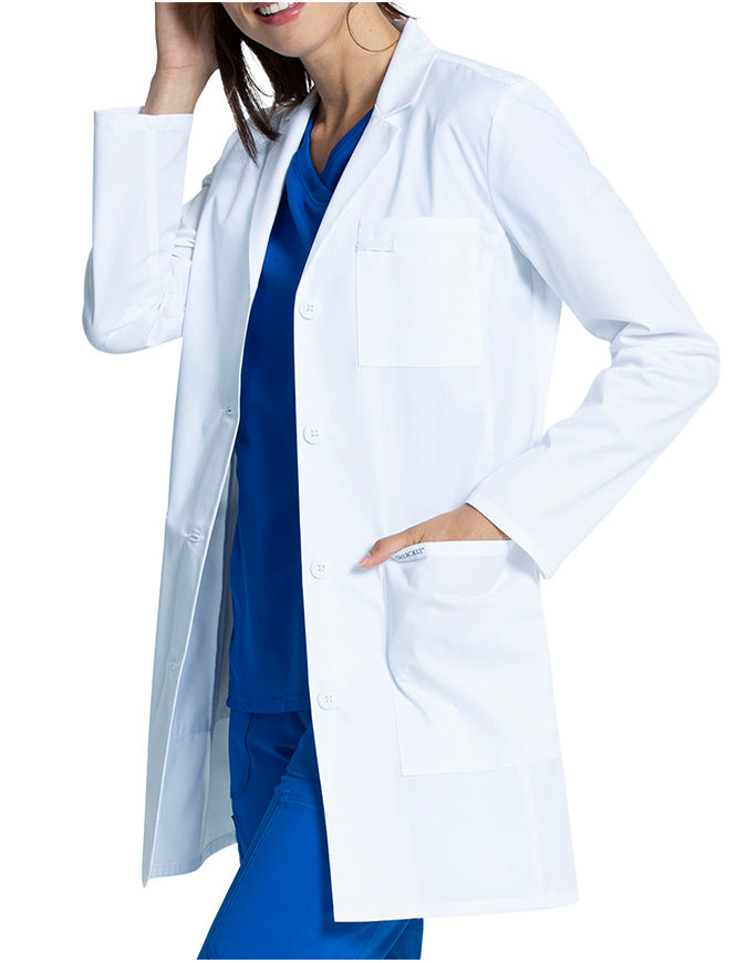 Cherokee Project Lab Women's Classic Fit Tall Lab Coat - White