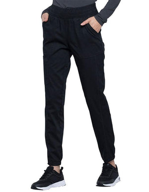 Cherokee Workwear Revolution Women's Natural Rise Tapered Leg Jogger Tall Pant Black