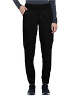 Cherokee Workwear Revolution Women's Natural Rise Tapered Leg Jogger Pant Black