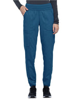 Cherokee Workwear Revolution Women's Natural Rise Tapered Leg Jogger Tall Pant Caribbean Blue