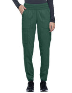 Cherokee Workwear Revolution Women's Natural Rise Tapered Leg Jogger Petite Pant - Hunter Green